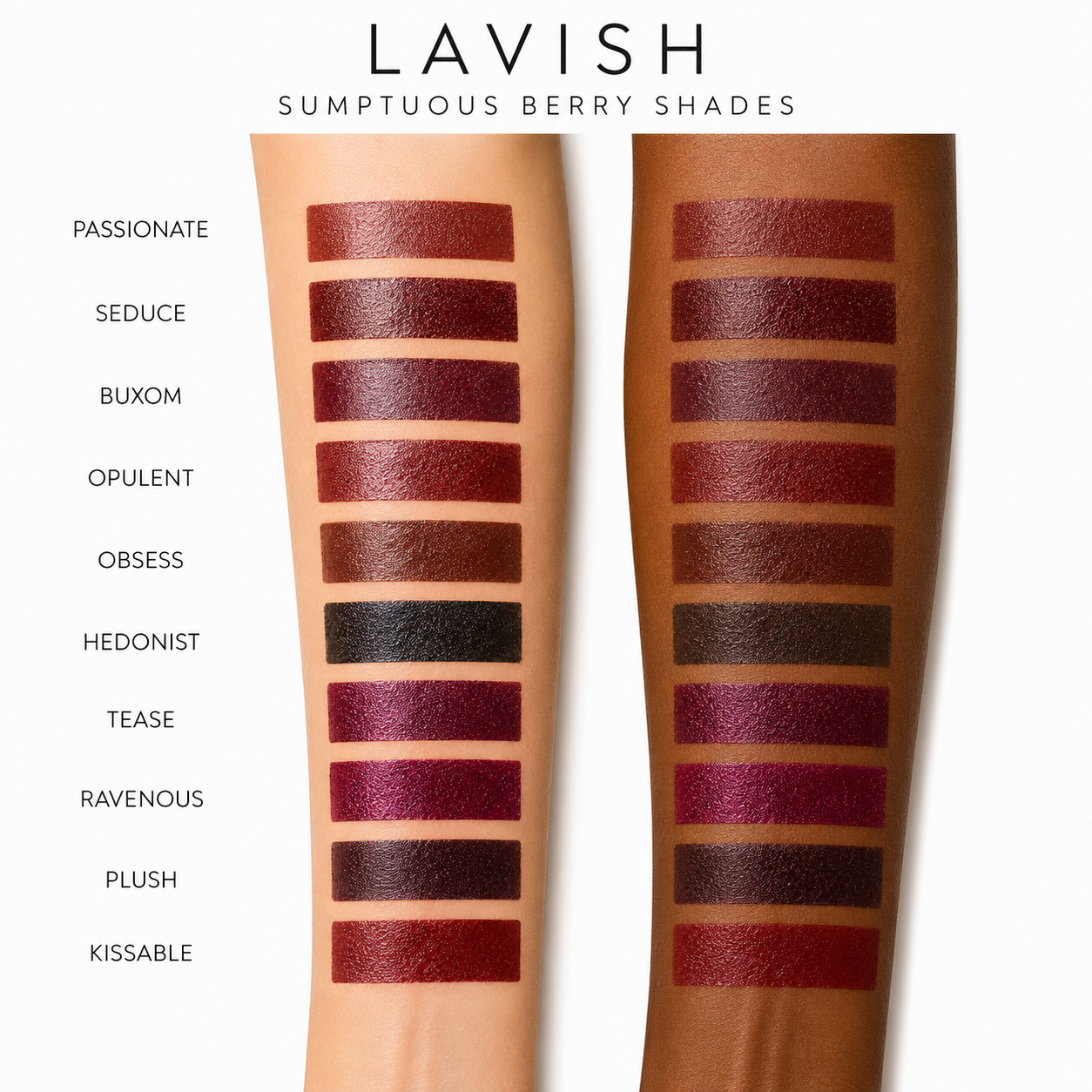 Lavish Deep Red Lip Palette Swatch